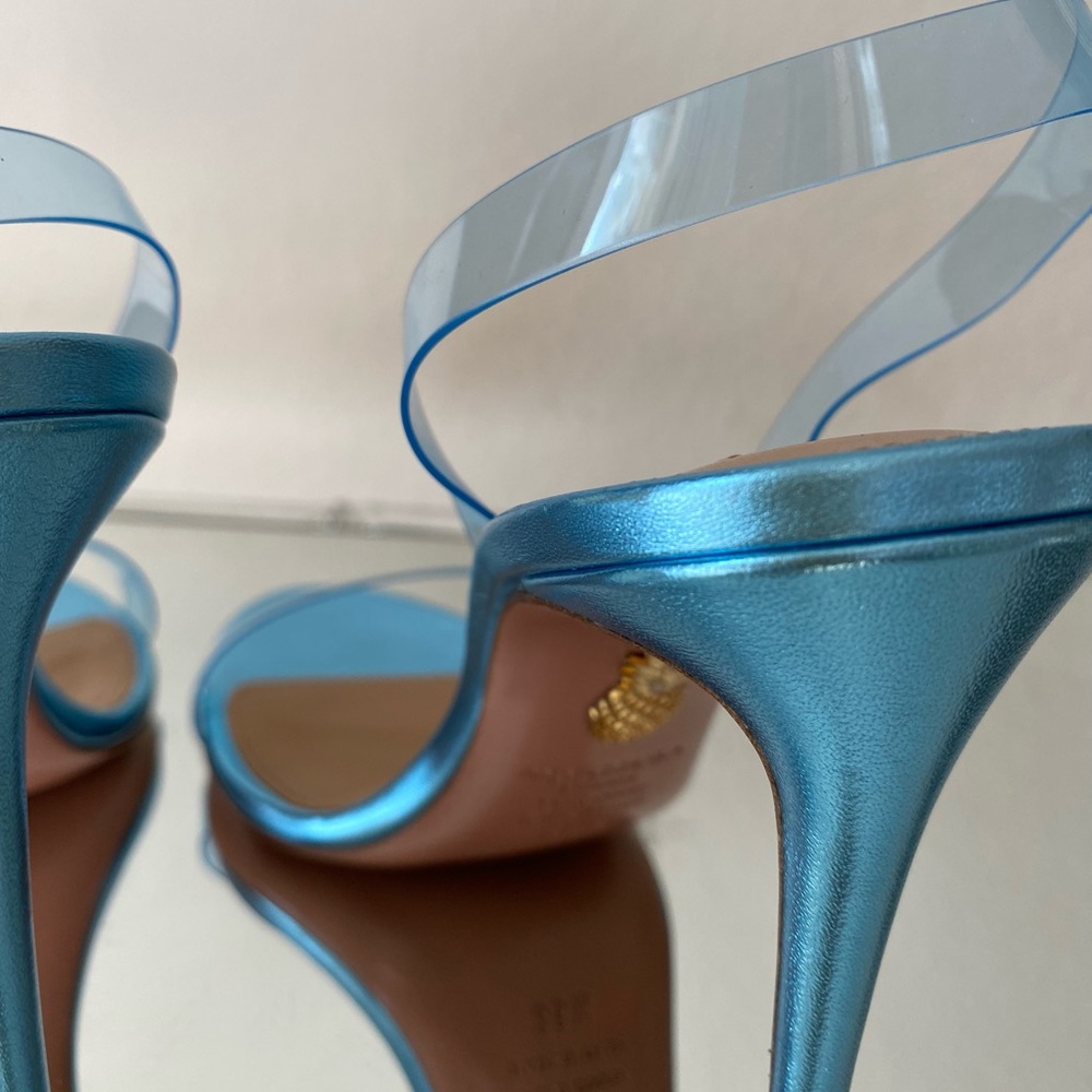 Aquazzura So Nude PVC Slingback Sandals 38.5 - Picture 10 of 14
